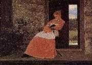 Winslow Homer Girls in reading USA oil painting artist